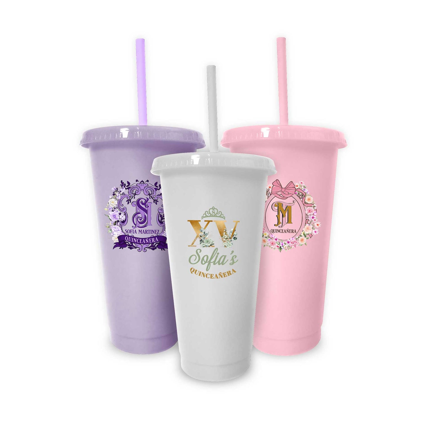 Plastic Cup with Straw