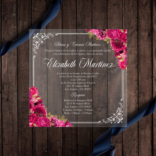 Acrylic Quinceañera Lille 6"x6" 03