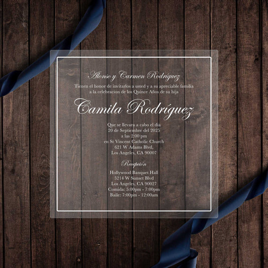 Acrylic Quinceañera Lille 6"x6" 04