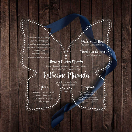 Acrylic Quinceañera Butterfly 03