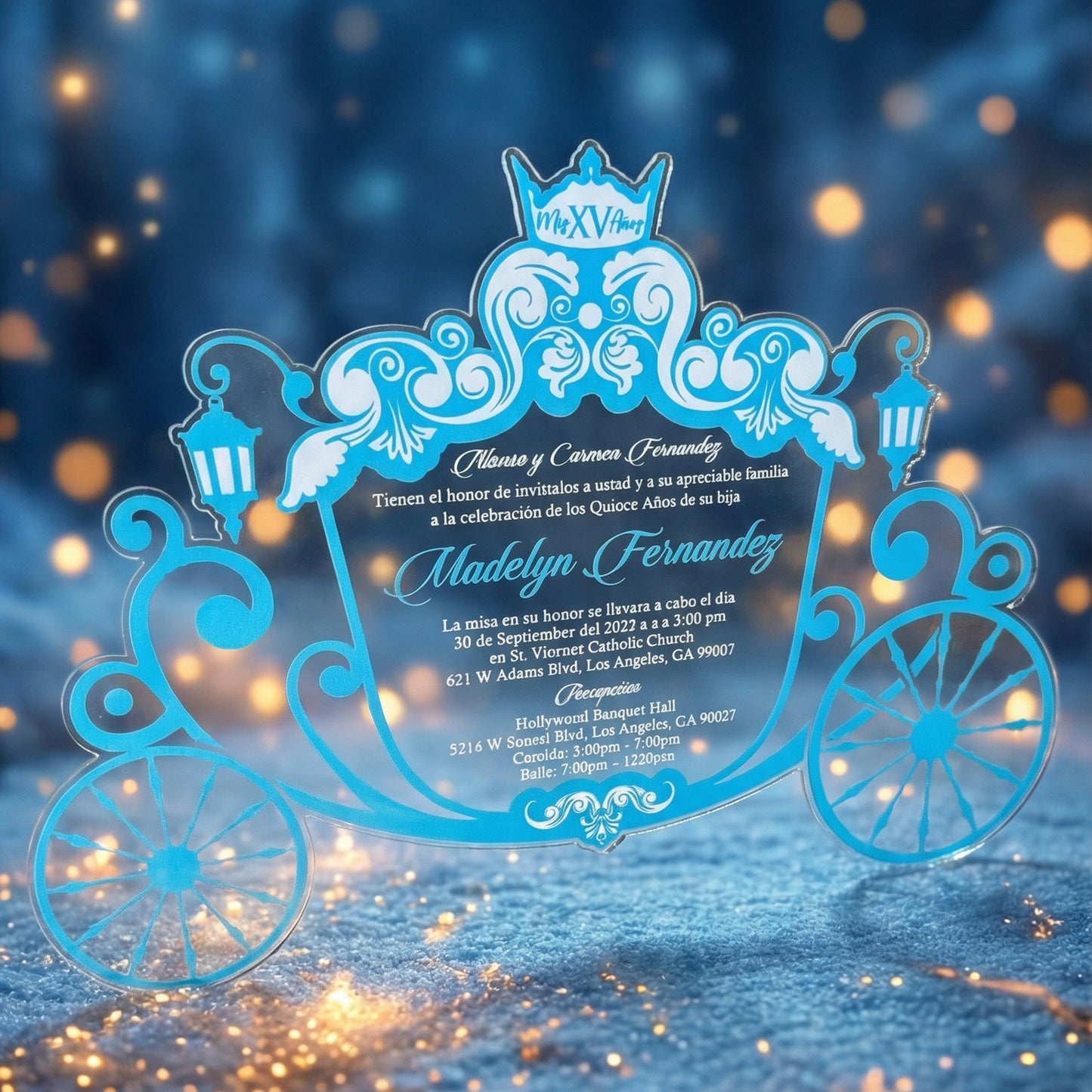 Acrylic Quinceañera Carriage 01