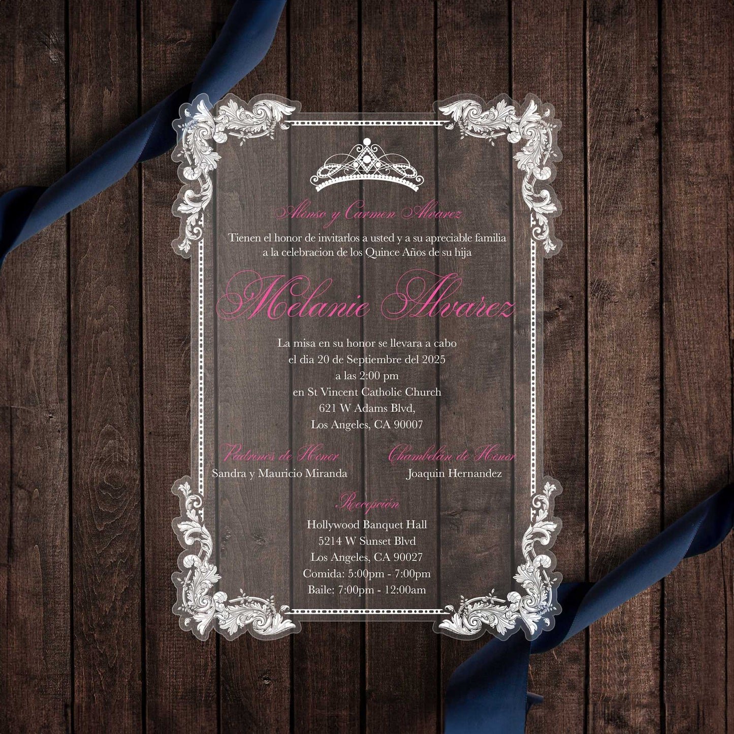 Acrylic Quinceañera Victoria 02