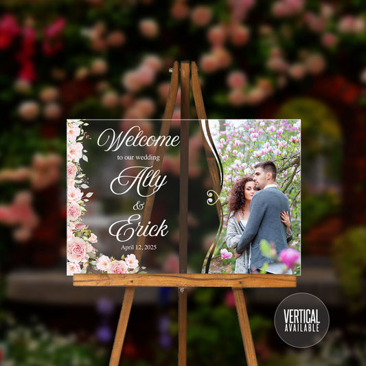 Acrylic Welcome Signs - Wedding 05