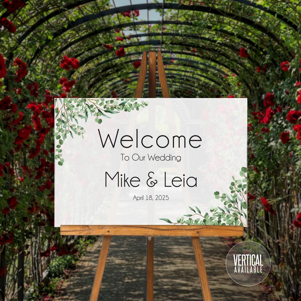 Acrylic Welcome Signs - Wedding 06