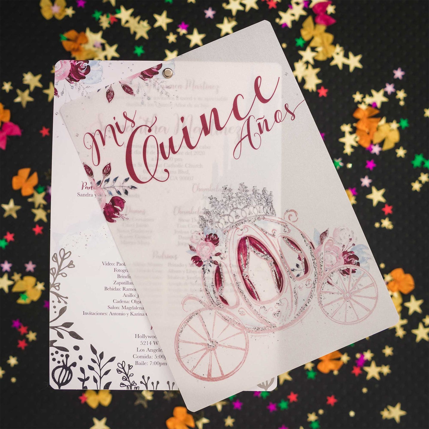 Quinceañera Beauty Silver Foil