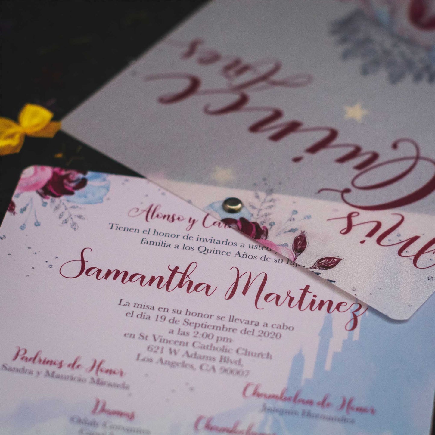 Quinceañera Beauty Silver Foil