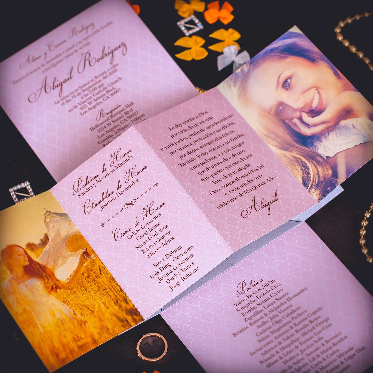 Quinceañera Bloom Gold Foil