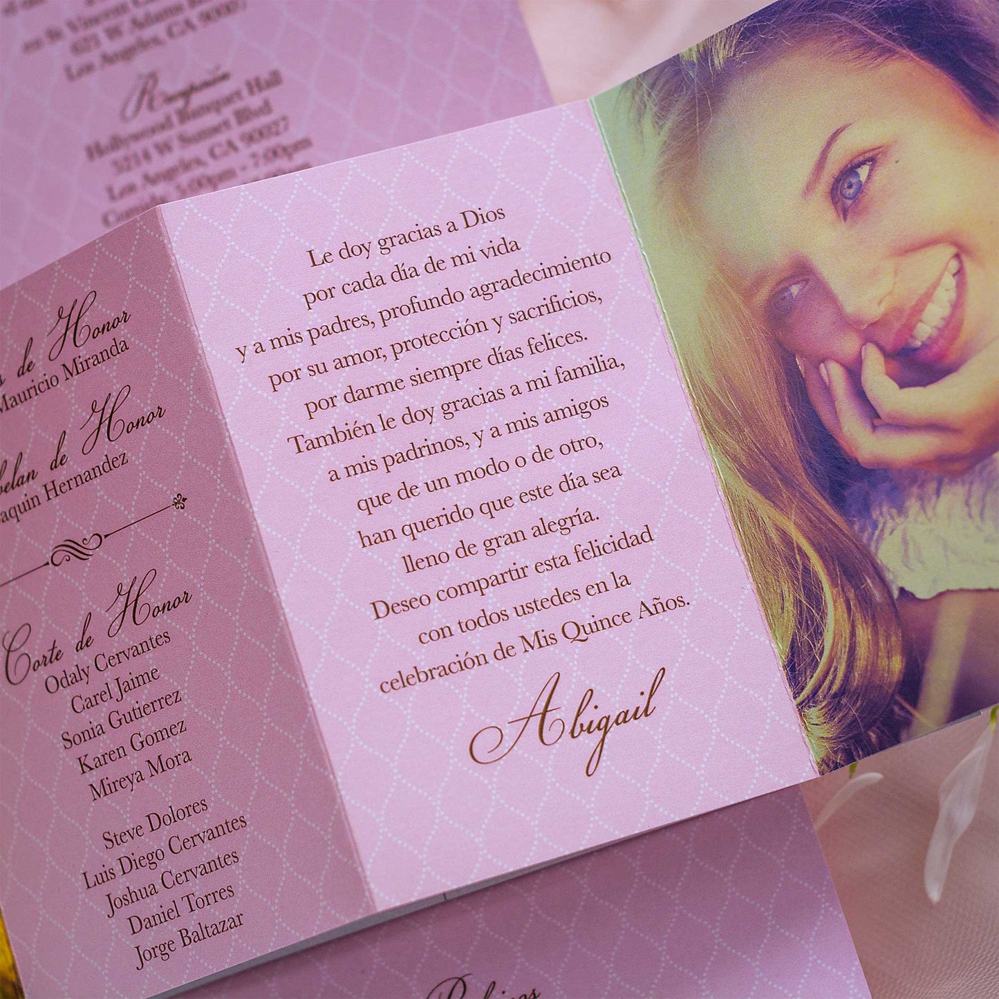 Quinceañera Bloom Gold Foil