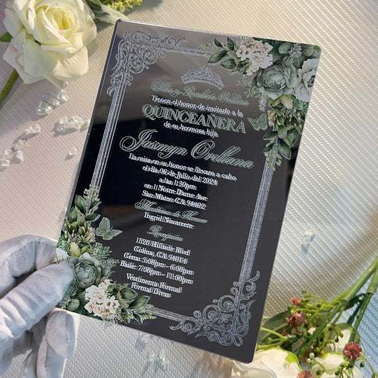 Acrylic Quinceañera Classic Silver 02