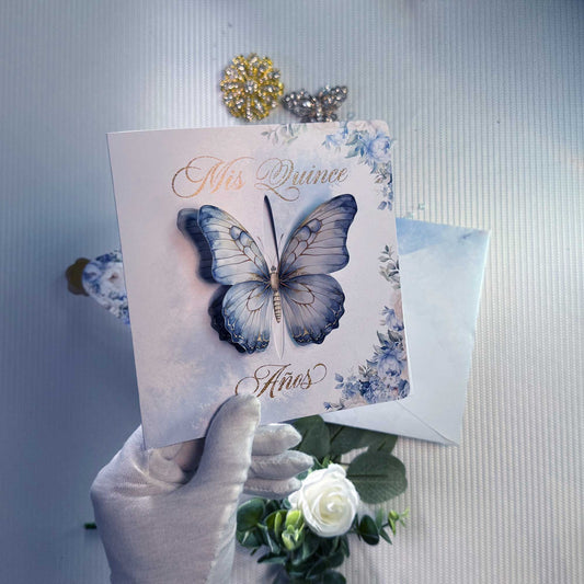 Quinceañera Deluxe Butterfly Blue