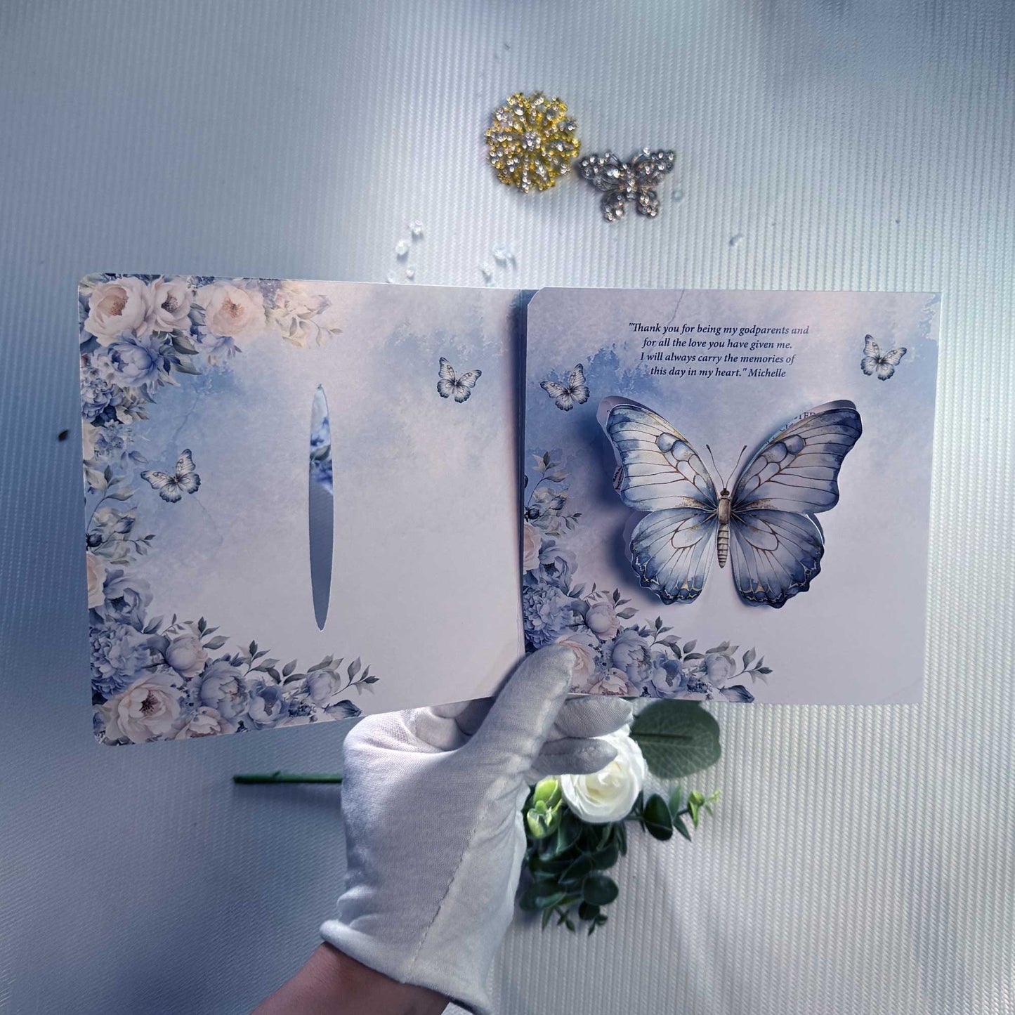 Quinceañera Deluxe Butterfly Blue