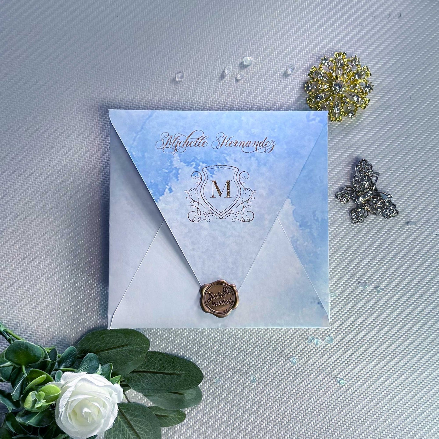 Quinceañera Deluxe Butterfly Blue
