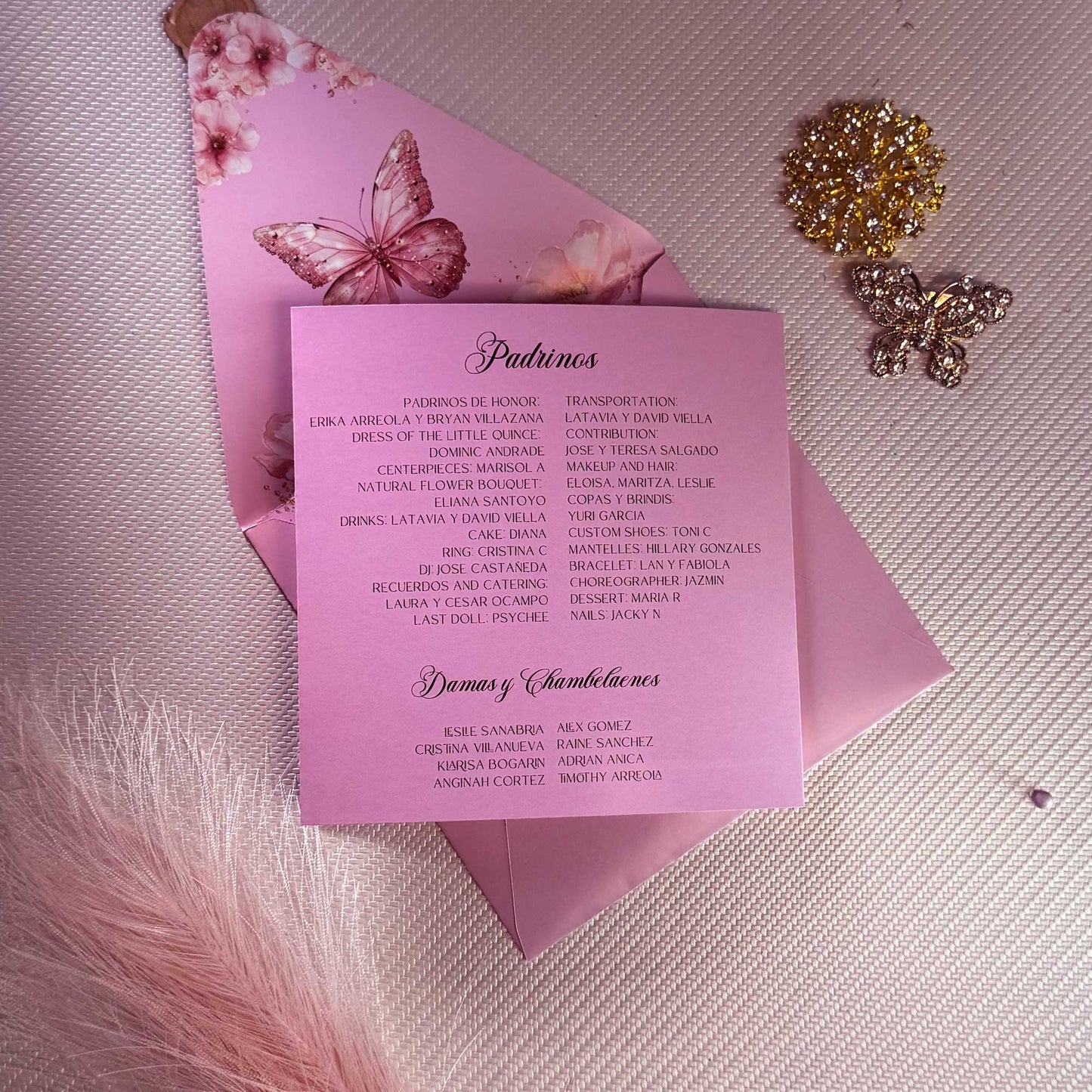 Quinceañera Deluxe Butterfly Pink