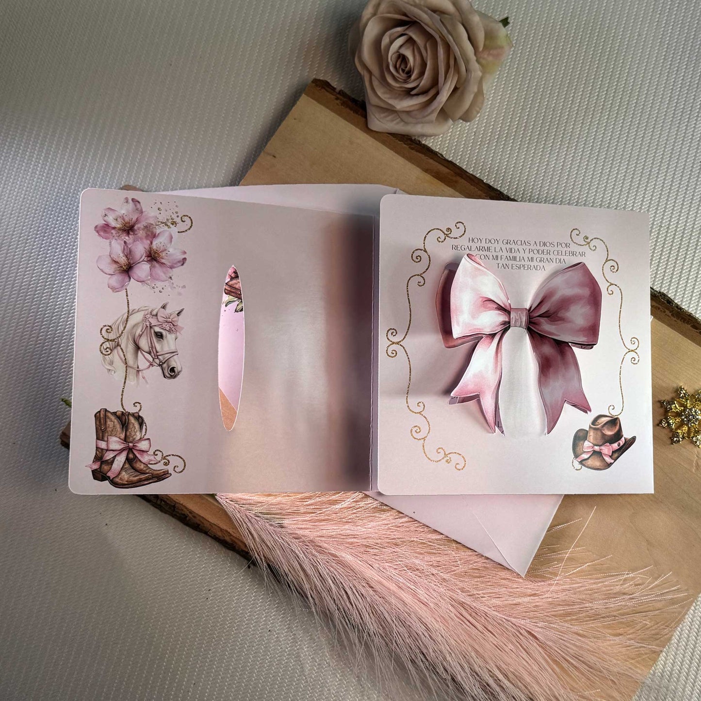 Quinceañera Deluxe Western Blush Coquette