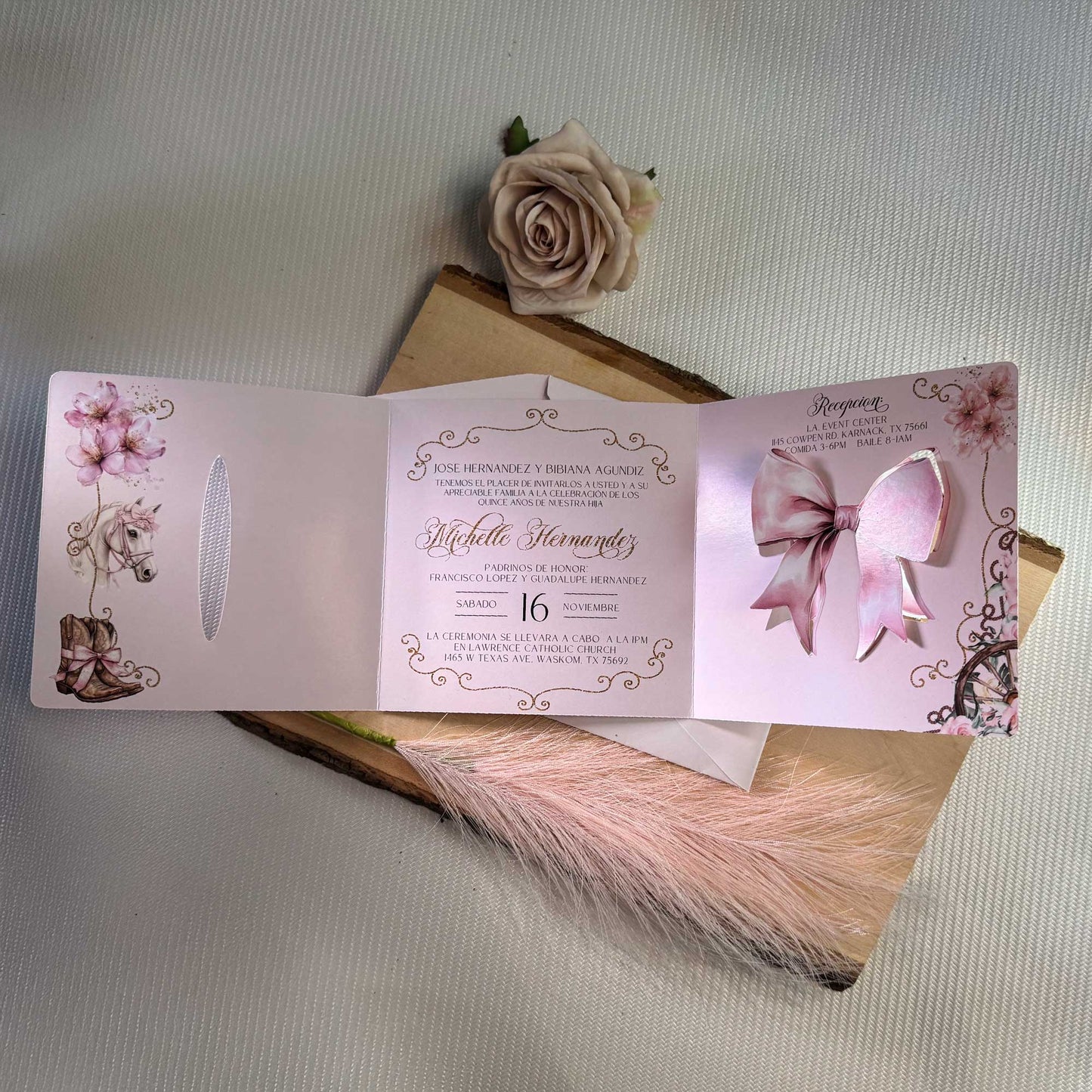 Quinceañera Deluxe Western Blush Coquette