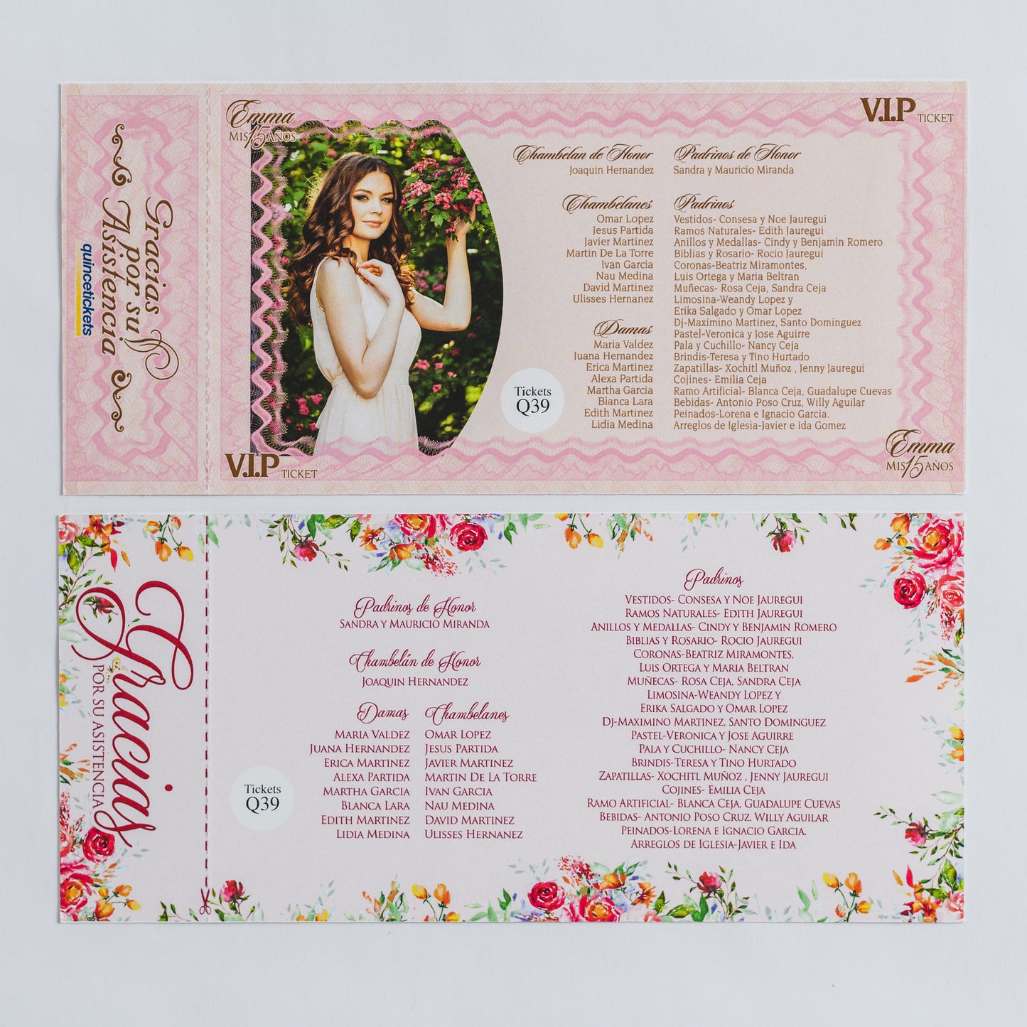 Quinceañera Ticket