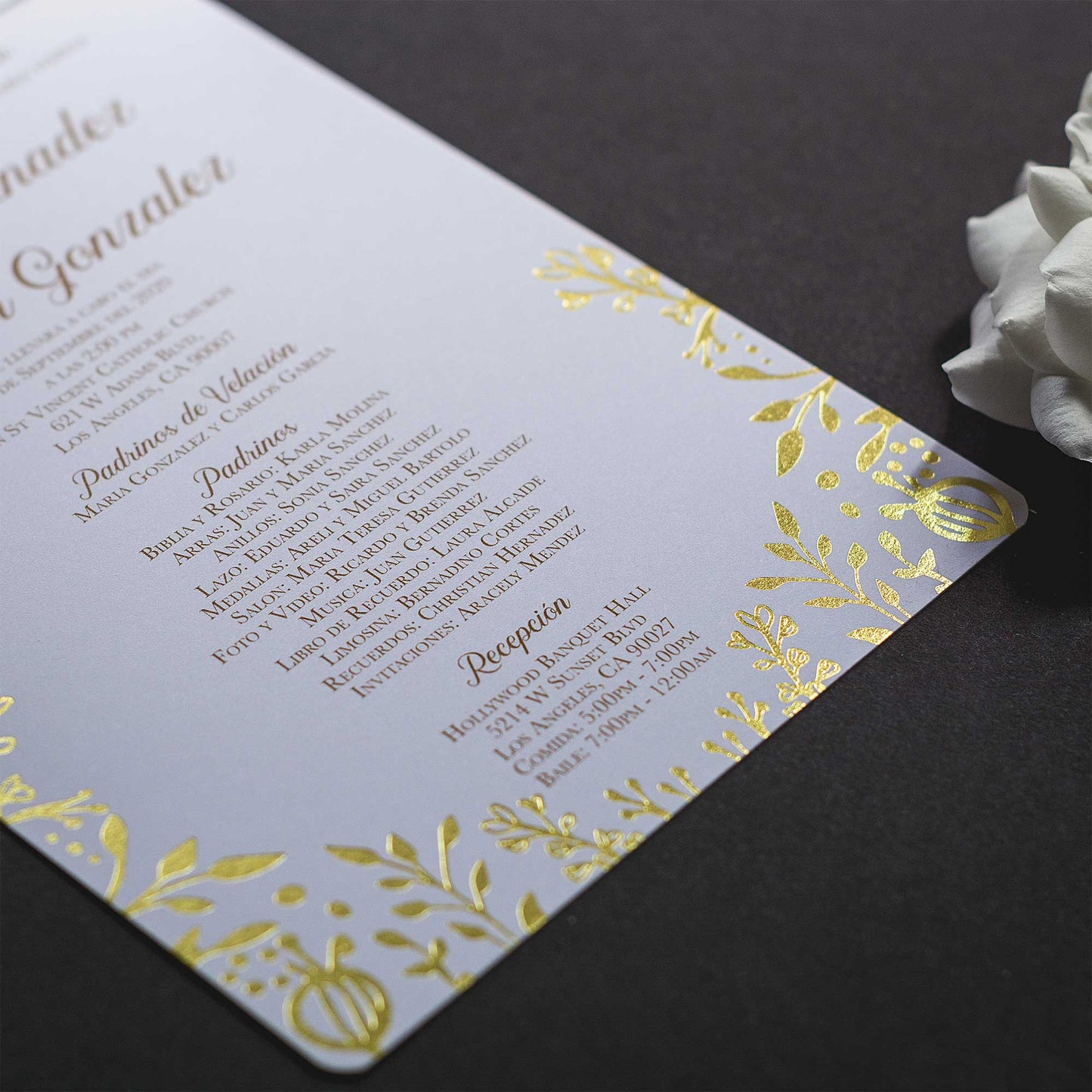 Wedding Beauty Gold Foil