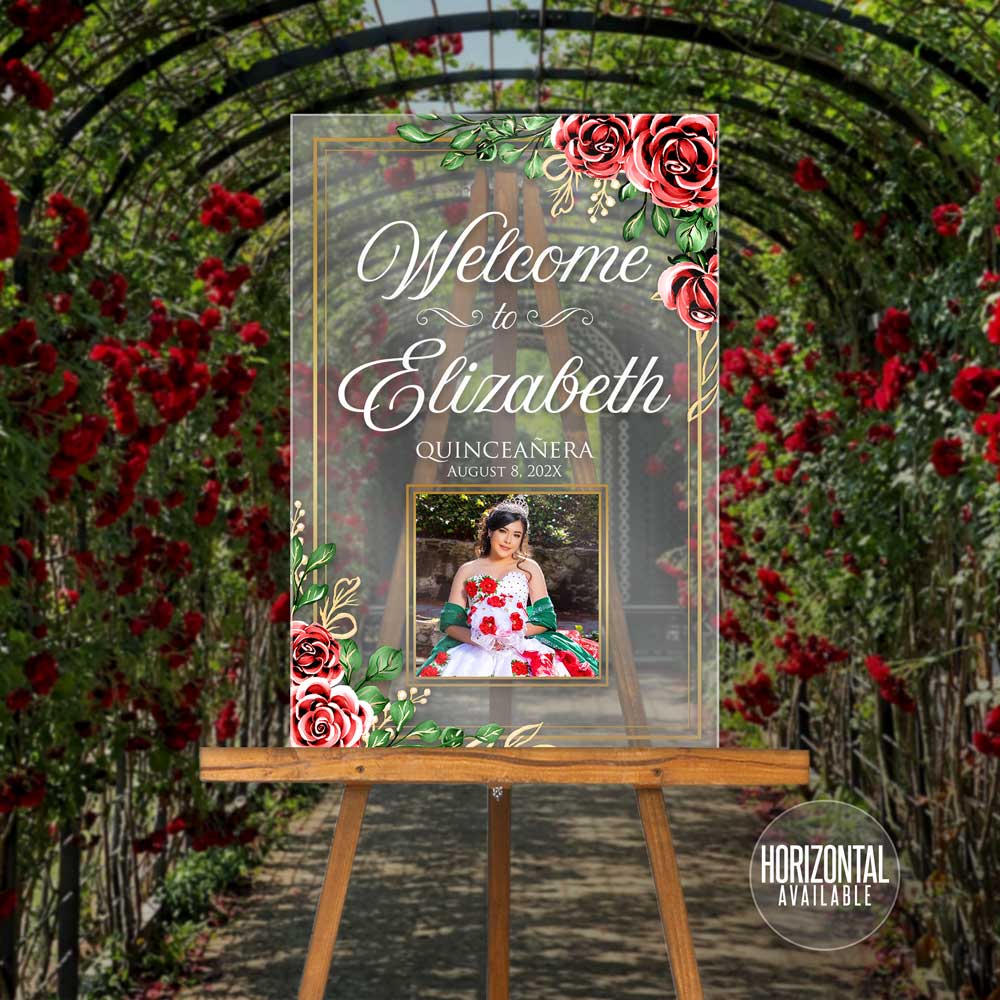 Acrylic Welcome Signs - Quinceañera or Sweet Sixteen 07