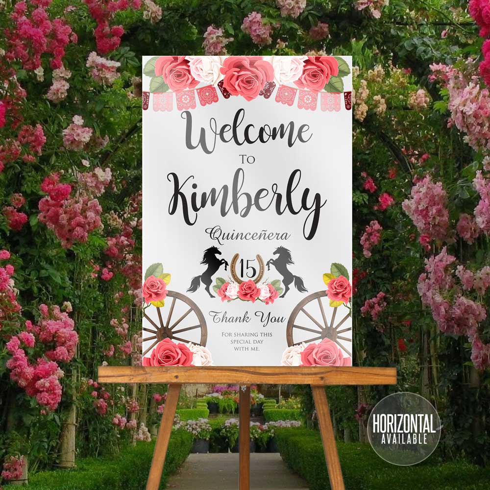 Acrylic Welcome Signs - Quinceañera or Sweet Sixteen 09