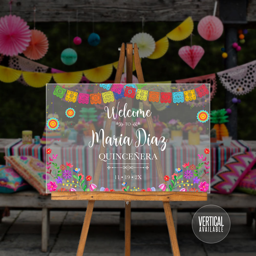 Acrylic Welcome Signs - Quinceañera or Sweet Sixteen 11