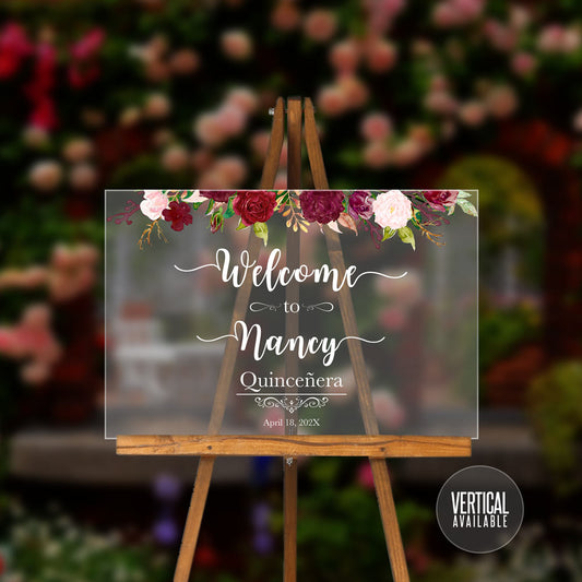 Acrylic Welcome Signs - Quinceañera or Sweet Sixteen 12
