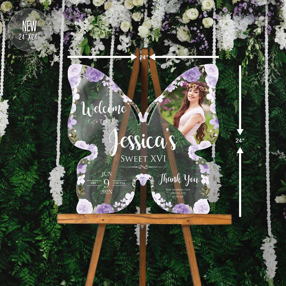 Acrylic Welcome Signs - Quinceañera or Sweet Sixteen 16