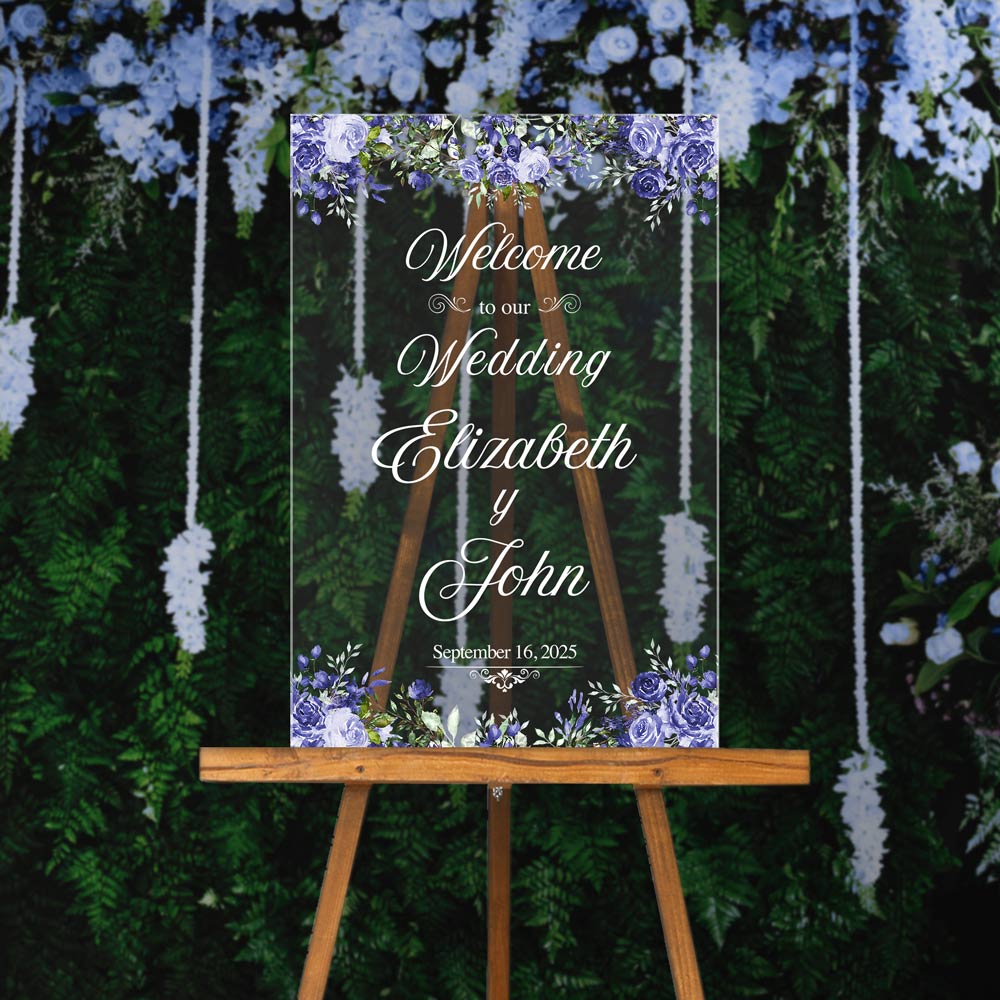 Acrylic Welcome Signs - Wedding 01
