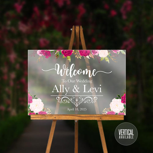 Acrylic Welcome Signs - Wedding 07