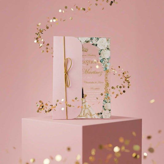 Acrylic Quinceañera Classic 5"x7" With Jacket 01