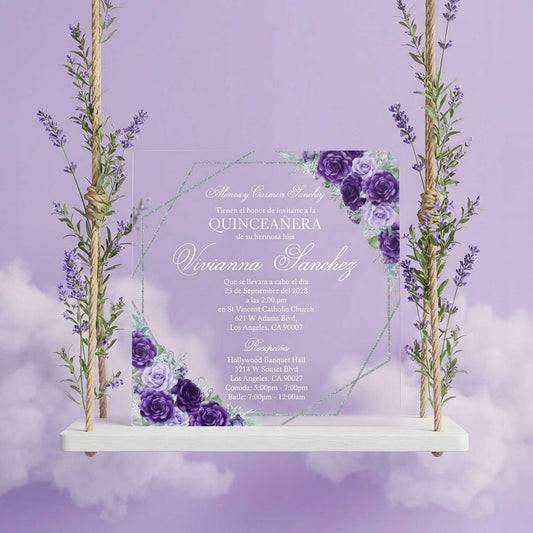 Acrylic Quinceañera Lille 6"x6" 01