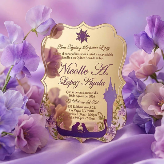 Acrylic Quinceañera Benalux Gold Rapunzel