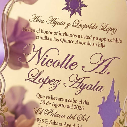 Acrylic Quinceañera Benalux Gold Rapunzel