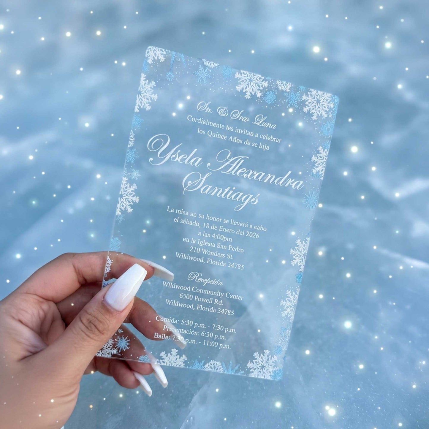 Acrylic Quinceañera Classic 5"x7" 04 Winter