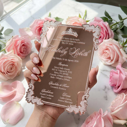 Acrylic Quinceañera Rose Gold Victoria 1