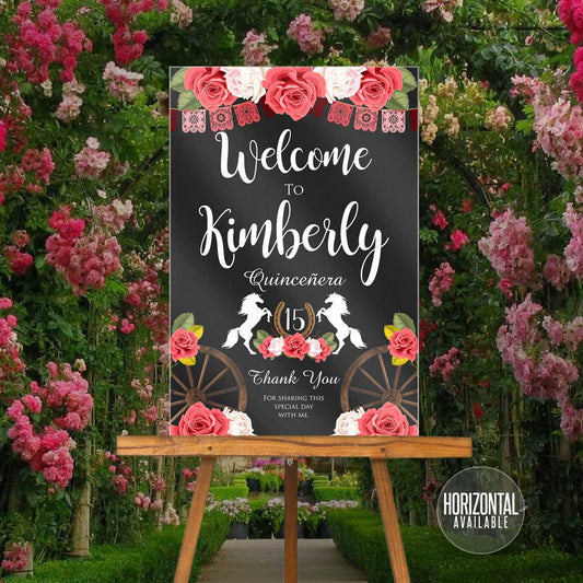 Acrylic Welcome Signs - Quinceañera or Sweet Sixteen 09