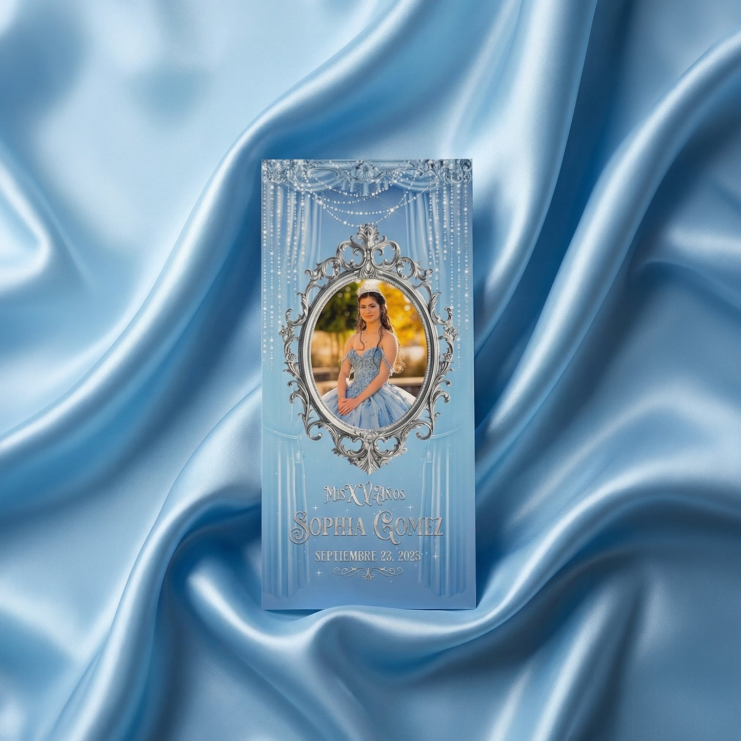 Acrylic Quinceañera Gold Hand Mirror (Invite Only)