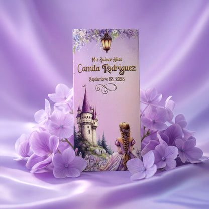 Acrylic Quinceañera Gold Hand Mirror (Invite Only)