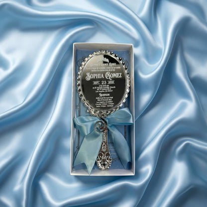 Acrylic Quinceañera Gold Hand Mirror (Invite Only)